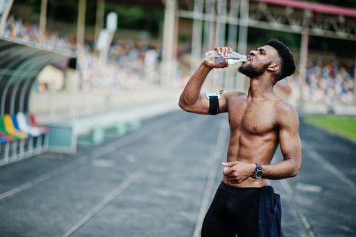 Man drinking water